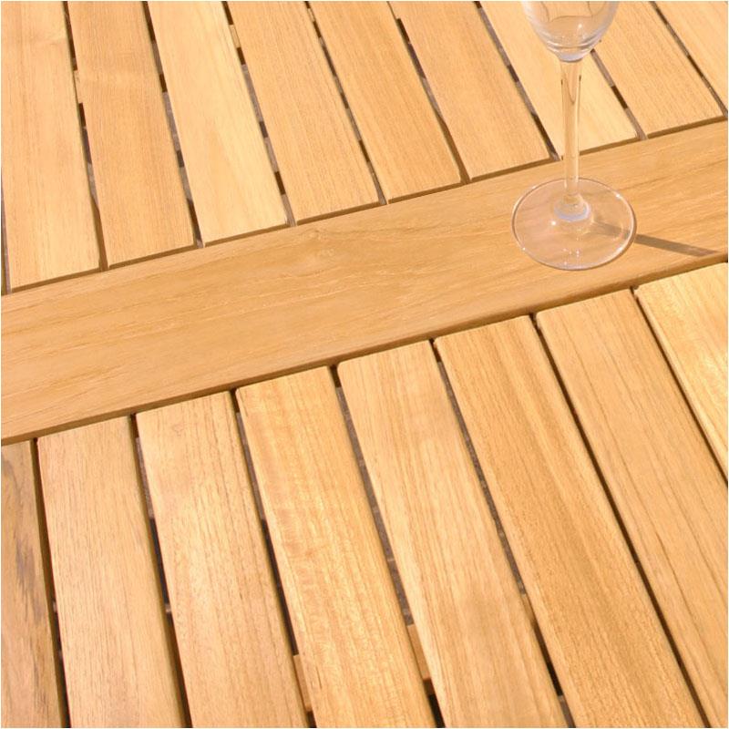 Briston Esstisch 100 x 100 x 76cm zertifiziertes Teak Grade A mit 6x6 cm Tischbeinen