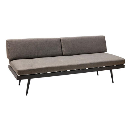 Rio Lounge Sofa 2 teilig anthrazit und grau Aluminium pulverbeschichtet mit allen Polstern