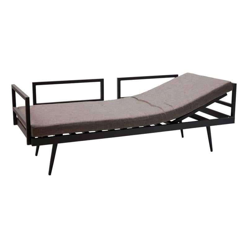 Rio Lounge Sofa 2 teilig anthrazit und grau Aluminium pulverbeschichtet mit allen Polstern