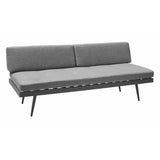 Rio Lounge Sofa 2 teilig anthrazit und grau Aluminium pulverbeschichtet mit allen Polstern