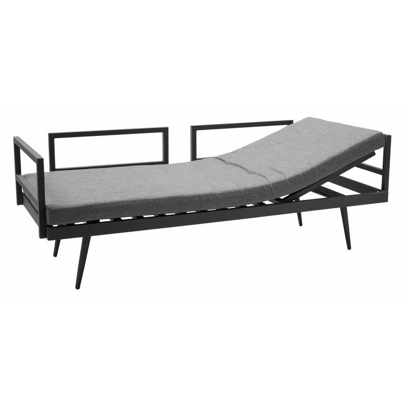 Rio Lounge Sofa 2 teilig anthrazit und grau Aluminium pulverbeschichtet mit allen Polstern