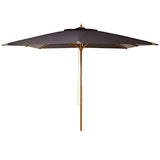 Parasol Cinas Alezio 300x300cm carré - structure en bois dur revêtement noir