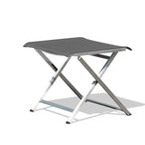 Alzette adjustable footstool and stool stainless steel with Batyline