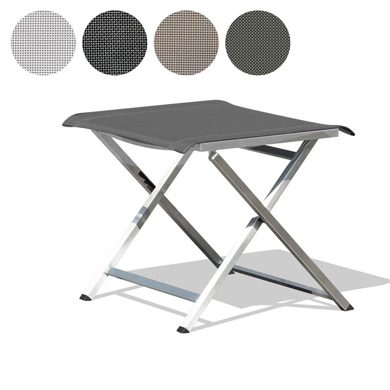 Alzette adjustable footstool and stool stainless steel with Batyline