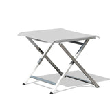 Alzette adjustable footstool and stool stainless steel with Batyline