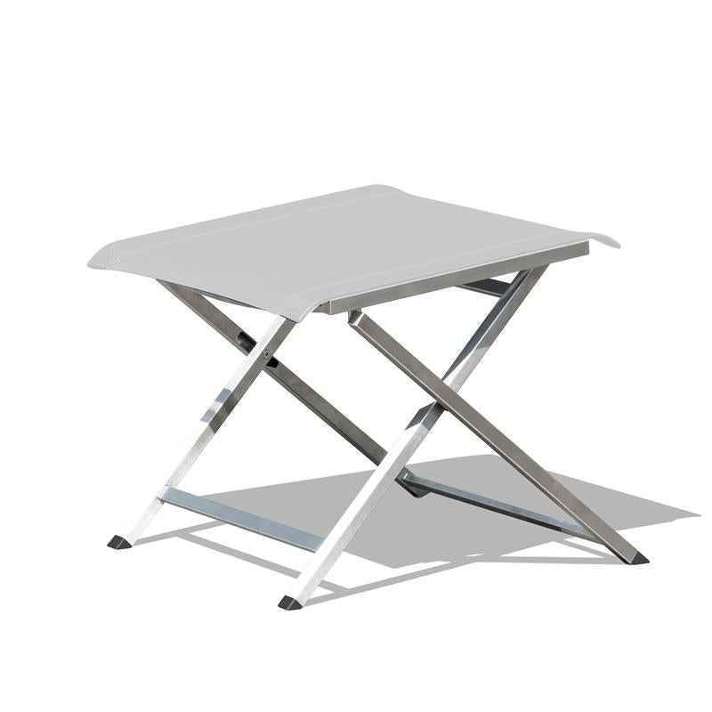 Alzette adjustable footstool and stool stainless steel with Batyline