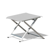 Alzette adjustable footstool and stool stainless steel with Batyline