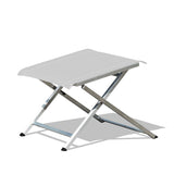 Alzette adjustable footstool and stool stainless steel with Batyline