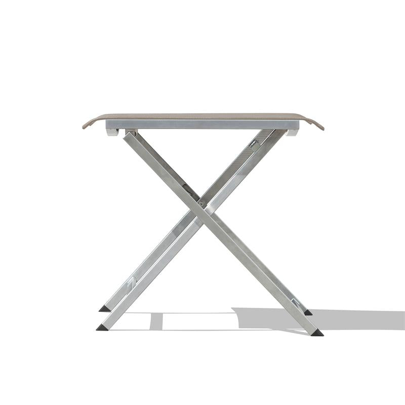 Alzette adjustable footstool and stool stainless steel with Batyline