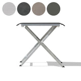 Alzette adjustable footstool and stool stainless steel with Batyline