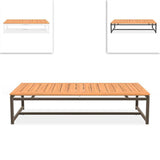 Gazelig Coffee Table 130x70x30cm - Aluminium + Certified Teak GRADE A