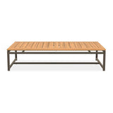 Gazelig Coffee Table 130x70x30cm - Aluminium + Certified Teak GRADE A