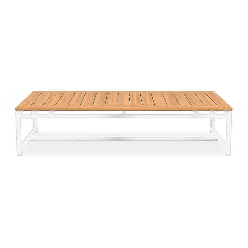 Table basse Gazelig 130x70x30cm - aluminium + teck certifié GRADE A