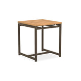 Gazelig Beistelltisch  45 x 45 x 50 cm - Alu pulverschichtet + Zertifiziertes Teak GRADE A