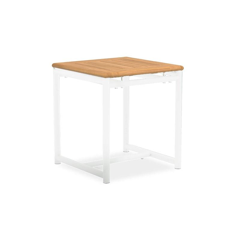 Gazelig side table 45 x 45 x 50 cm - aluminum powder-coated + certified teak GRADE A