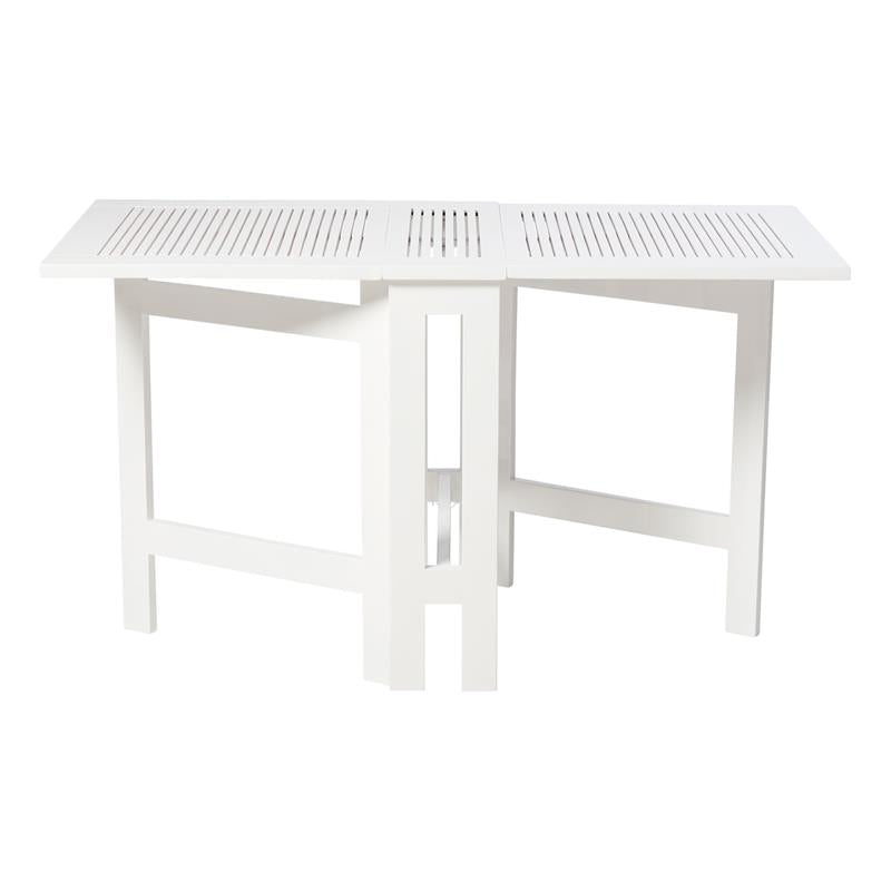 Cinas garden table Butterfly 130 x 65 x 72cm Certified mahogany wood glossy white lacquered