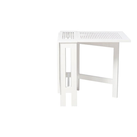 Table de jardin Cinas Butterfly 130 x 65 x 72 cm Bois d'acajou certifié peint blanc brillant