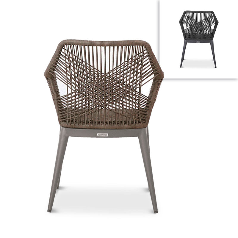 Capri Armchair Aluminum powder-coated + weatherproof Rope