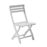 Chaise pliante Cinas Clarish 45x45x83cm - bois d'acajou certifié peint en blanc brillant