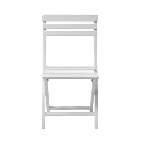 Cinas Clarish folding chair 45x45x83cm - Certified mahogany wood glossy white lacquered