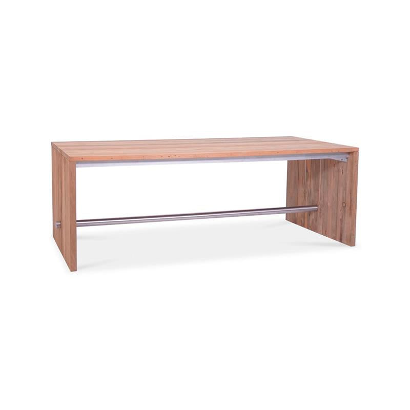 Clio dining table 200 x 100 x 75 cm recycled teak brushed and stainless steel