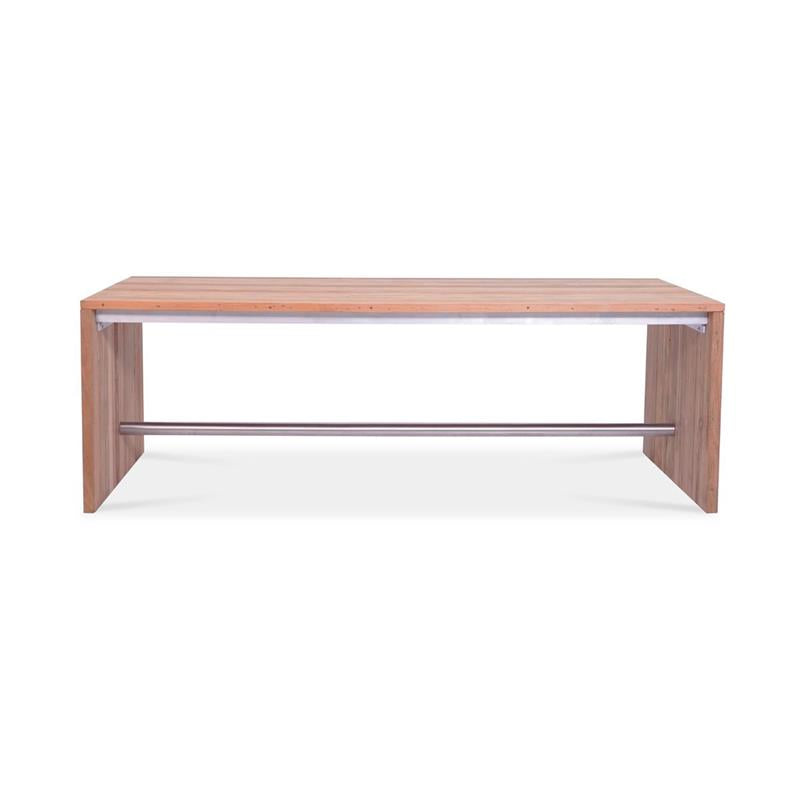 Clio Esstisch 200 x 100 x 75 cm Recycling Teak gebürstet und Edelstahl