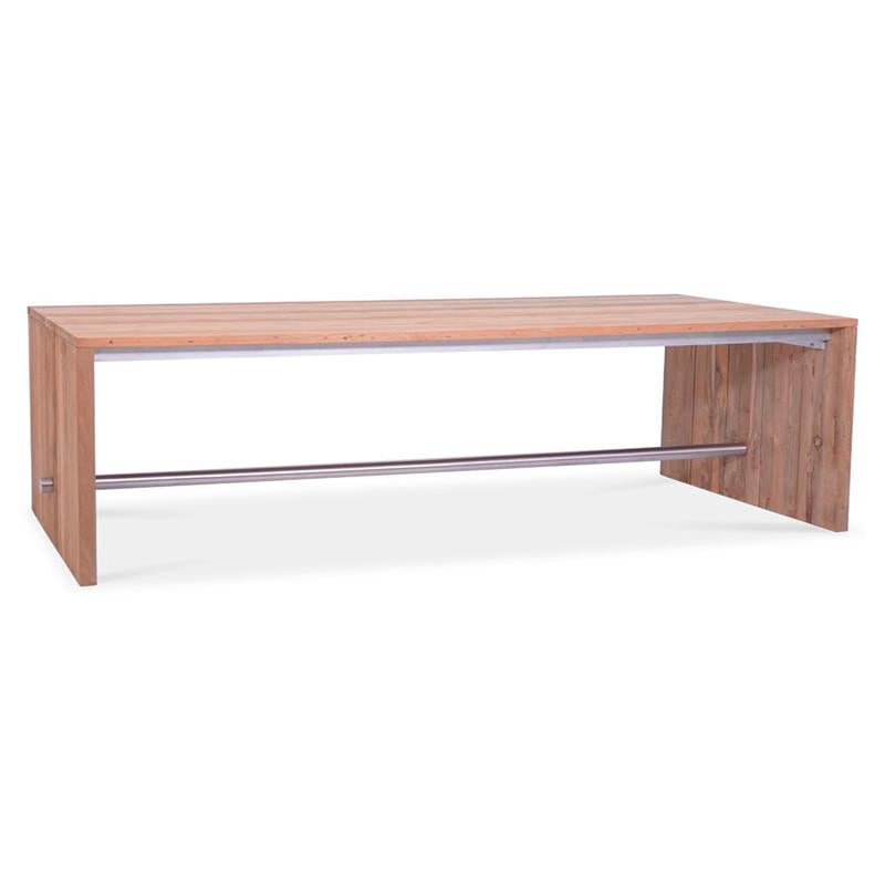 Clio Esstisch 250 x 100 x 75 cm aus Recycle Teak Recycling Teak gebürstet und Edelstahl