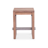 Clio side table 40 x 40 x 55cm recycled teak brushed and stainless steel