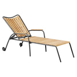 Ellen sun lounger teak/anthracite teak grade A with aluminum powder coated