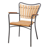 Ellen stacking chair teak/anthracite teak grade A with aluminum powder coated