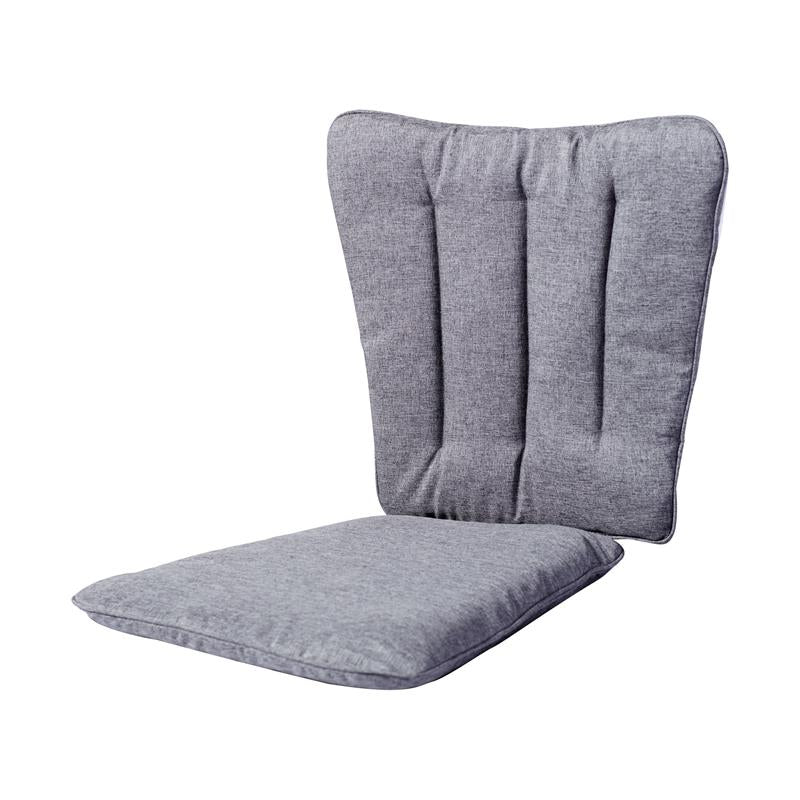 Coussin d'assise et de dossier pour chaise empilable Ellen - GRIS 83 x 51 cm, épaisseur 4 cm