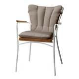 Ellen stacking chair Teak/White Teak Grade A with aluminum powder coated