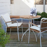 Ellen stacking chair Teak/White Teak Grade A with aluminum powder coated