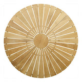 Ellen table 130cm round white aluminum powder-coated with teak table top