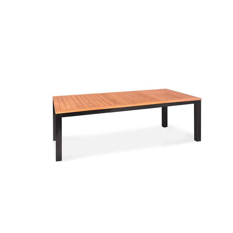 Florence aluminum front extension table 230/160x100x77 cm Certified Teak GRADE A with aluminum frame