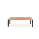 Florence Alu-Frontausziehtisch 230/160x100x77 cm Zertifiziertes Teak GRADE A mit Aluminiumgestell