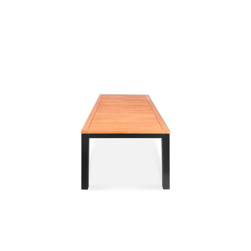 Florence aluminum front extension table 230/160x100x77 cm Certified Teak GRADE A with aluminum frame