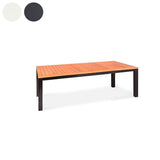 Florence aluminum front extension table 230/160x100x77 cm Certified Teak GRADE A with aluminum frame