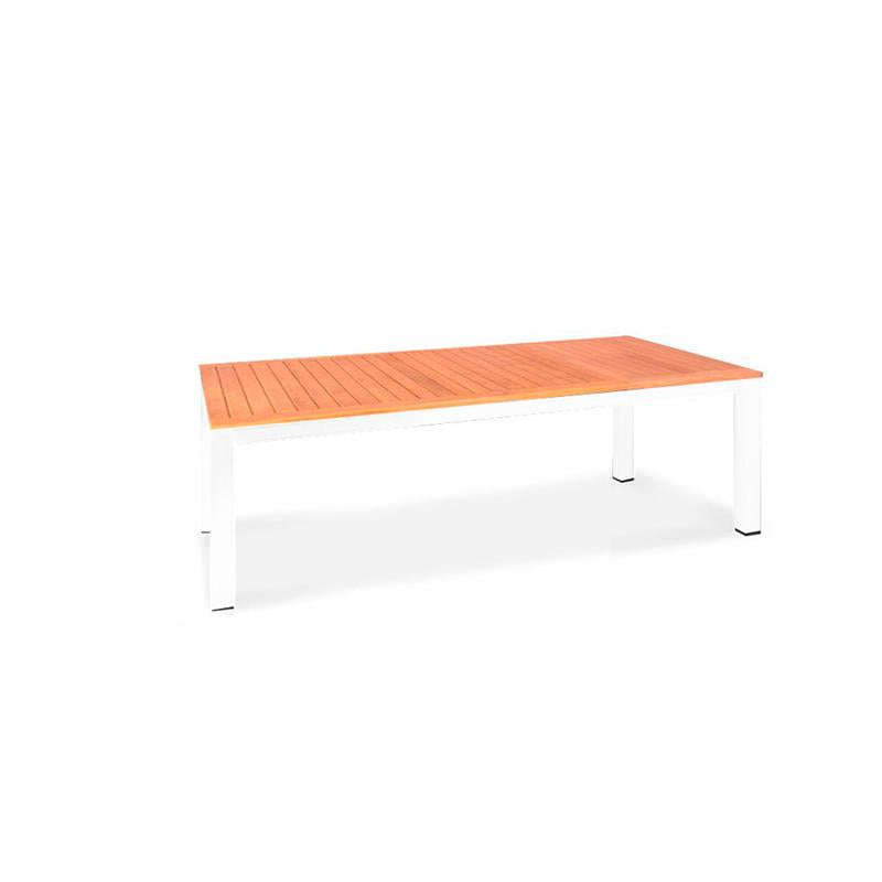 Florence aluminum front extension table 230/160x100x77 cm Certified Teak GRADE A with aluminum frame