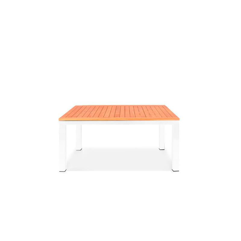 Table à rallonge frontale en aluminium Florence 230/160x100x77 cm Teck certifié GRADE A avec structure en aluminium