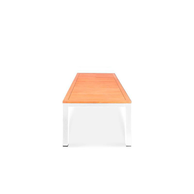 Florence aluminum front extension table 230/160x100x77 cm Certified Teak GRADE A with aluminum frame