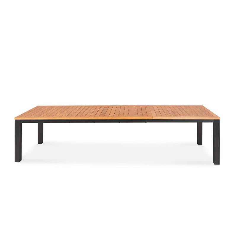 Florence aluminum front extension table 310/210x100x77 cm Certified Teak GRADE A with aluminum frame