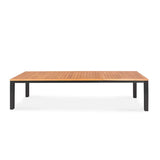 Florence aluminum front extension table 310/210x100x77 cm Certified Teak GRADE A with aluminum frame