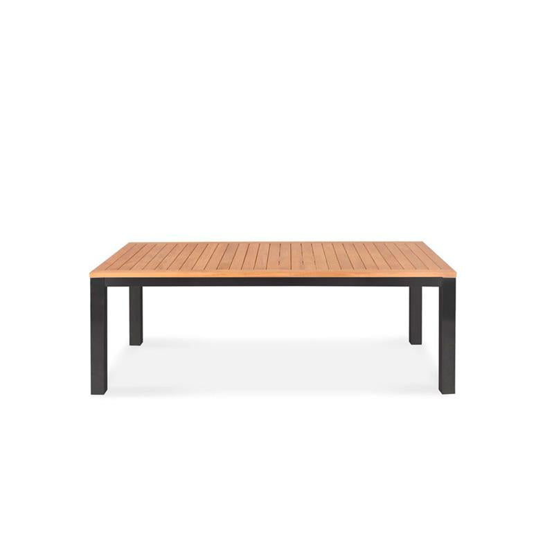 Florence Alu-Frontausziehtisch 310/210x100x77 cm Zertifiziertes Teak GRADE A mit Aluminiumgestell