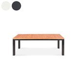 Florence aluminum front extension table 310/210x100x77 cm Certified Teak GRADE A with aluminum frame