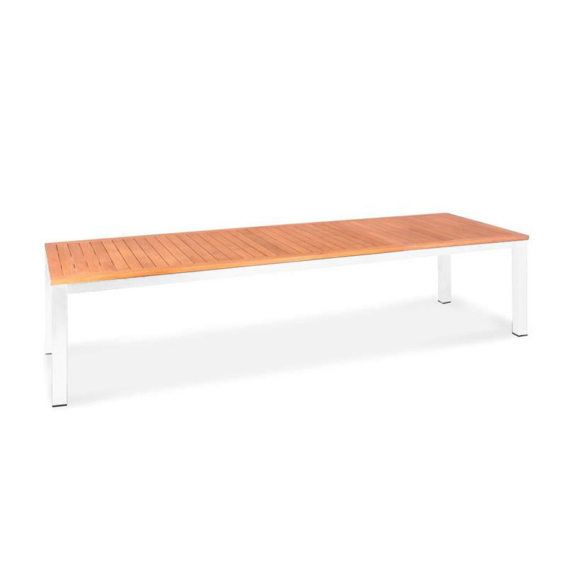 Florence aluminum front extension table 310/210x100x77 cm Certified Teak GRADE A with aluminum frame