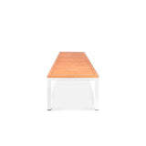 Florence aluminum front extension table 310/210x100x77 cm Certified Teak GRADE A with aluminum frame