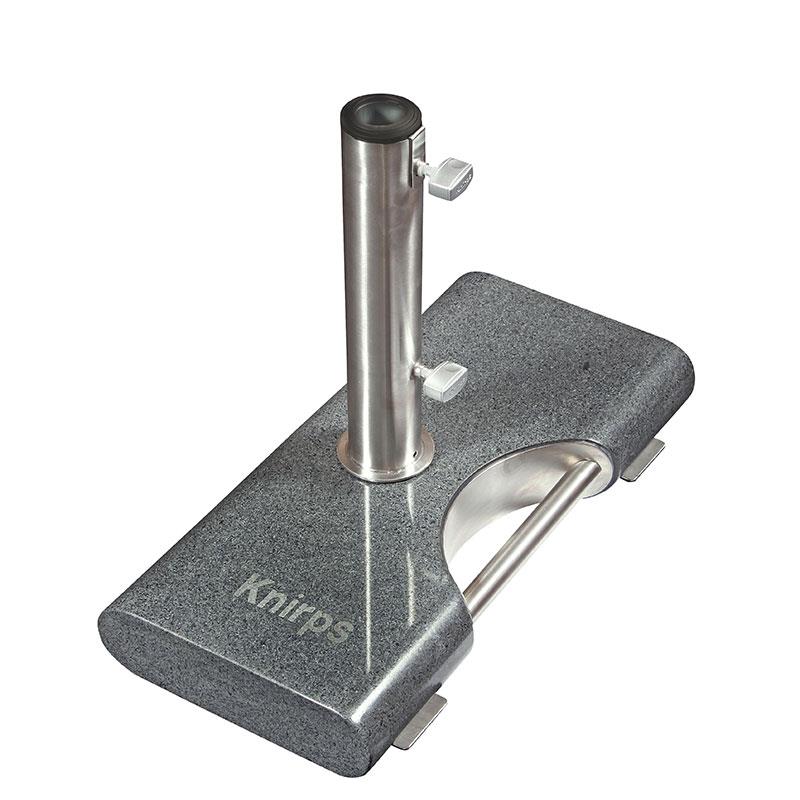 Knirps granite balcony base 25 KG highly polished with stainless steel tube and carrying handle