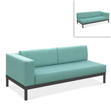 Lisse two-seater left or right aluminum + upholstery