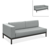 Lisse two-seater left or right aluminum + upholstery